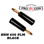 BNN 65G PLM black της Pro.fi.con υψηλής ποιότητος φις πλαστική αρσενική μπανάνα επίχρυση banana male plug golden plated